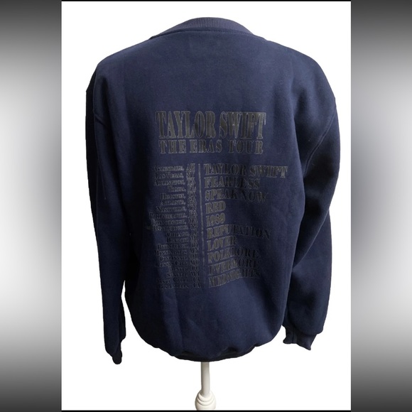 Taylor Swift - Eras Tour - NAVY BLUE CREWNECK Sweatshirt - Size MEDIUM (NWOT) - Picture 4 of 6